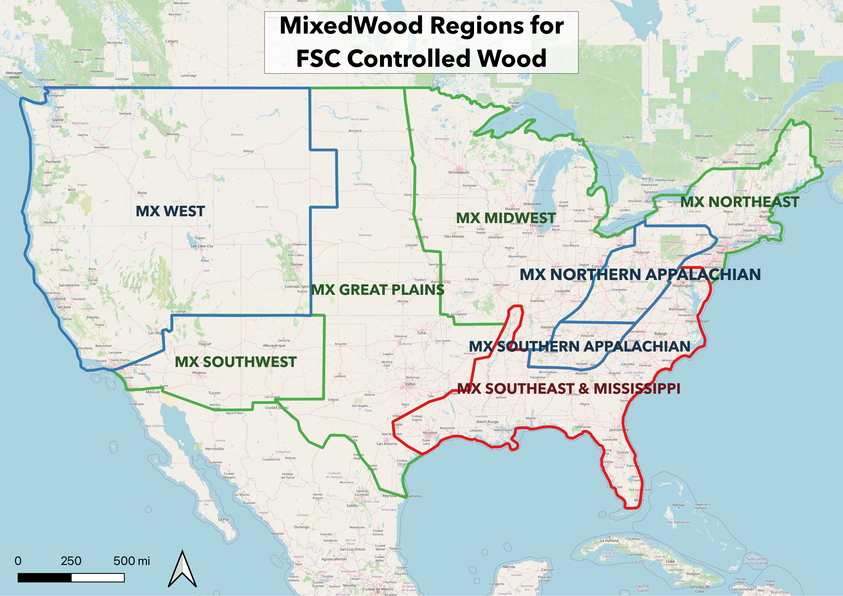 MixedWood Regions - All (no legend)