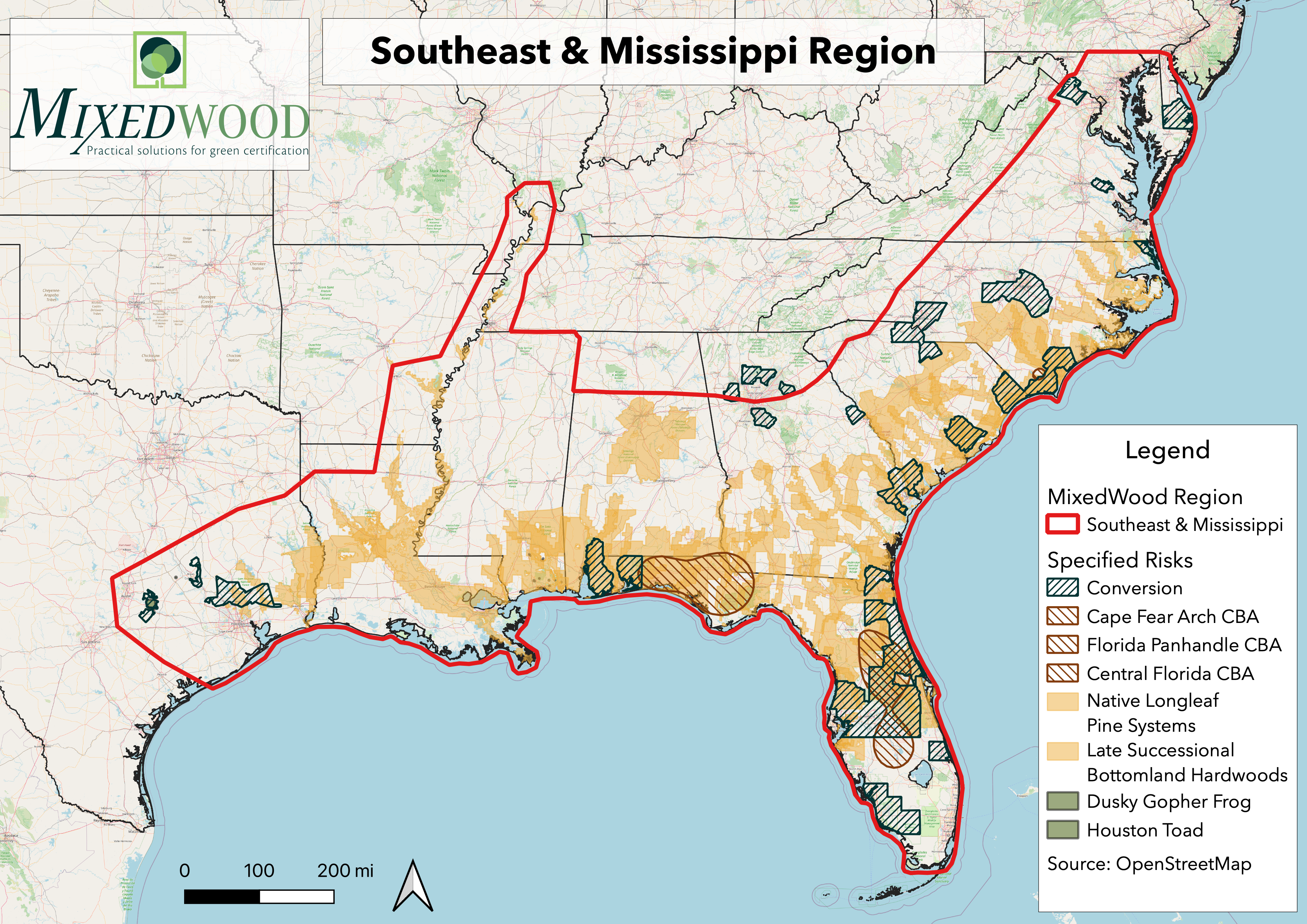 Southeast & Mississippi Region - with SRs
