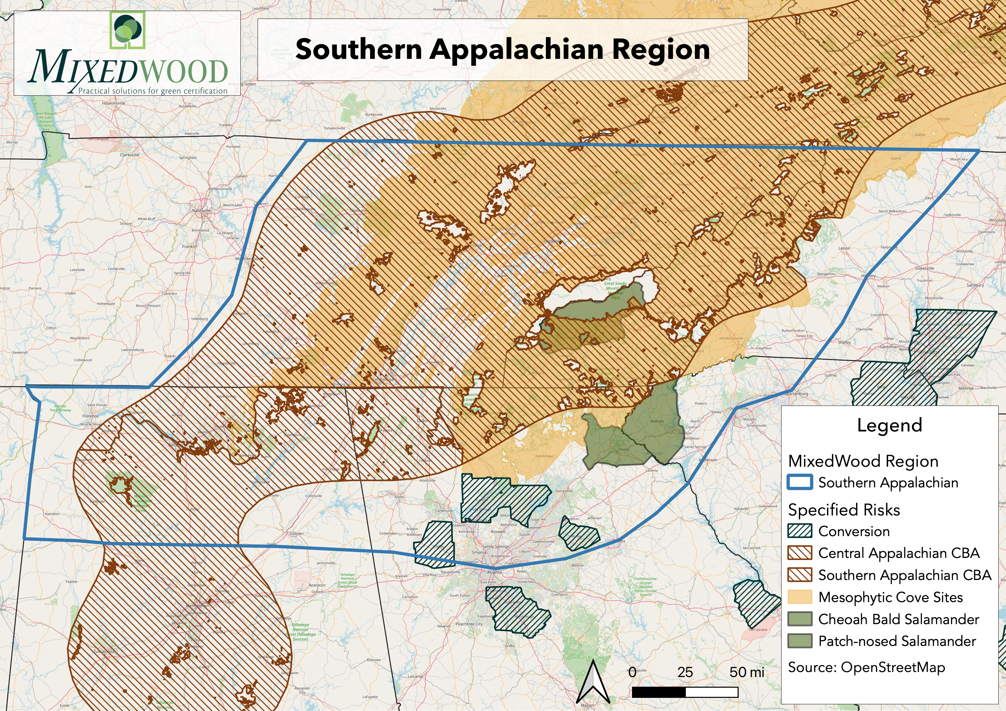 Southern Appalachian Region - with SRs